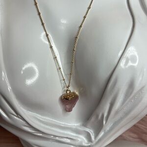 NEW Altar’d State Pink Pendant Gold Tone Necklace💖✨